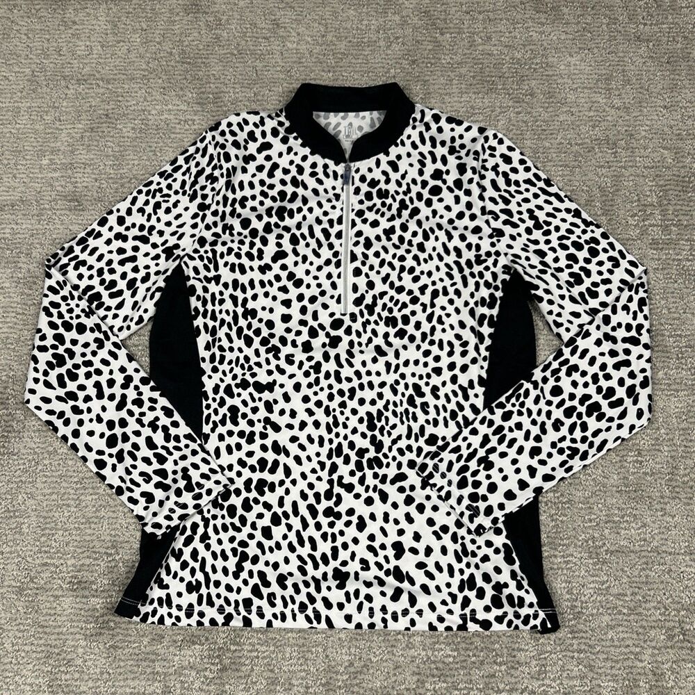 Tail Activewear Shirt Womens Medium Long Sleeve Quarter Zip Golf Top Stretch